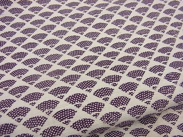 平和屋着物■上質な紬　扇面尽くし　逸品　n-gh2614