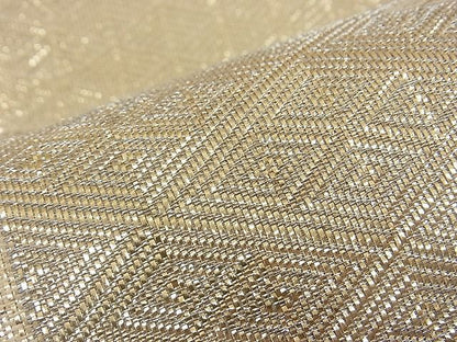 平和屋着物■佐賀錦 全通柄袋帯 亀甲文 金糸 逸品 n-gh3145