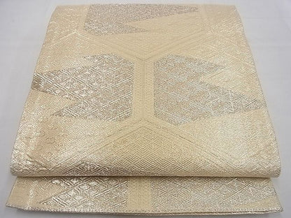 平和屋着物■佐賀錦 全通柄袋帯 亀甲文 金糸 逸品 n-gh3145