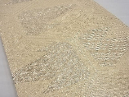 平和屋着物■佐賀錦 全通柄袋帯 亀甲文 金糸 逸品 n-gh3145