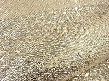 平和屋着物■佐賀錦 全通柄袋帯 亀甲文 金糸 逸品 n-gh3145