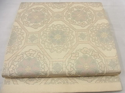 平和屋着物■六通柄 本袋帯 蜀江花唐草文 金糸 逸品 n-gt2348
