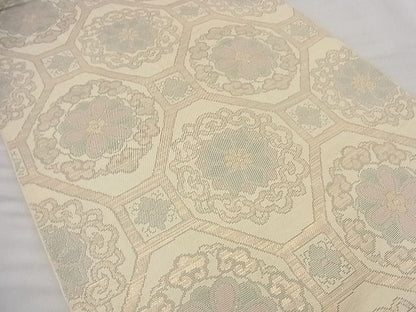 平和屋着物■六通柄 本袋帯 蜀江花唐草文 金糸 逸品 n-gt2348