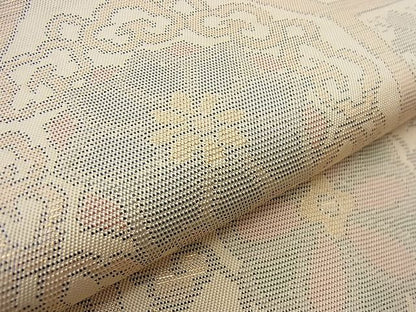 平和屋着物■六通柄 本袋帯 蜀江花唐草文 金糸 逸品 n-gt2348