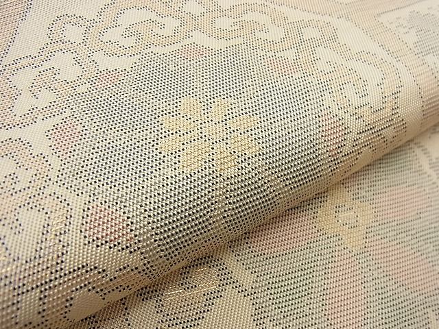 平和屋着物■六通柄 本袋帯 蜀江花唐草文 金糸 逸品 n-gt2348