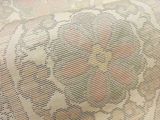 平和屋着物■六通柄 本袋帯 蜀江花唐草文 金糸 逸品 n-gt2348