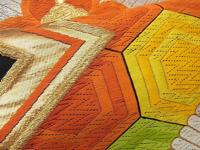 唐織　松菱紋　袋帯 唐織 松菱紋 袋帯 唐織袋帯(七宝花菱文) | 商品紹介 | 染と織