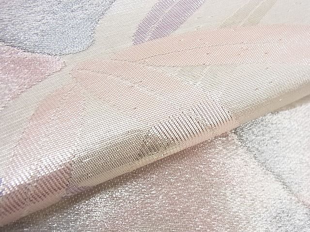 平和屋着物■六通柄袋帯 笹竹文 銀糸 逸品 n-gt2360
