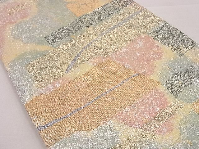 平和屋着物■佐賀錦 六通柄袋帯 クリスタル・ロマン 金銀糸 逸品 n-hj5913