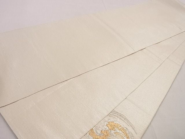 平和屋着物■太鼓柄袋帯 渦巻文様 金銀糸 逸品 n-hj5915