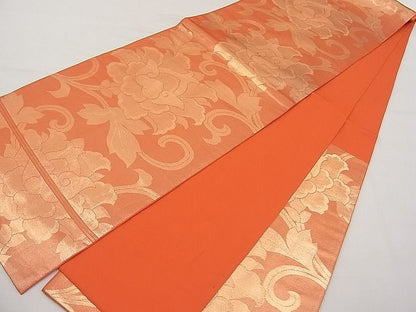 平和屋着物■六通柄 本袋帯 花唐草文 金糸 逸品 n-hv2359