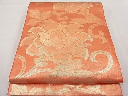 平和屋着物■六通柄 本袋帯 花唐草文 金糸 逸品 n-hv2359