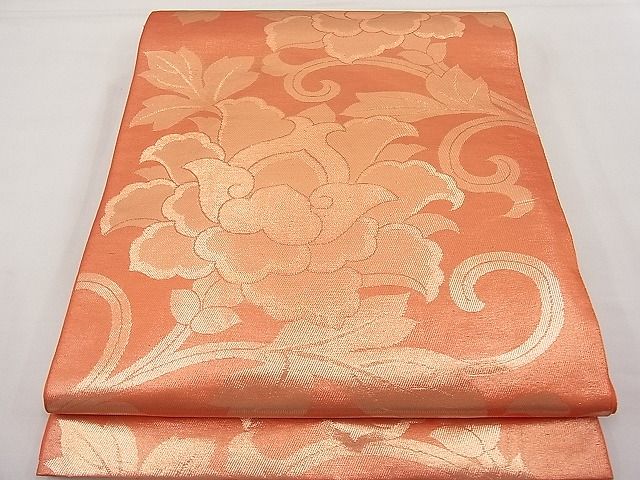 平和屋着物■六通柄 本袋帯 花唐草文 金糸 逸品 n-hv2359