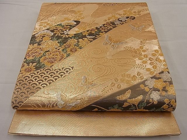 平和屋着物■六通柄袋帯 古都の調 金銀糸 逸品 n-ip0390