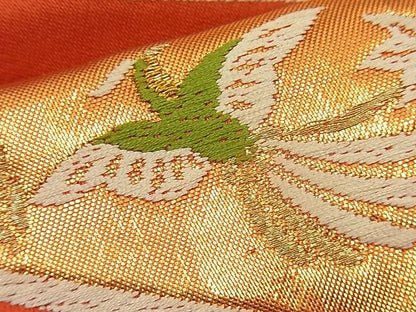 平和屋着物■六通柄袋帯 唐織 都緞子 金銀糸 逸品 n-ip0427