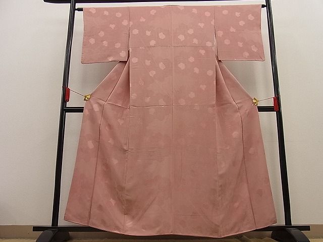 平和屋着物■上質なお召　亀甲重ね　逸品　n-ip0436