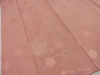 平和屋着物■上質なお召　亀甲重ね　逸品　n-ip0436
