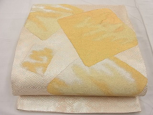 平和屋着物■本佐賀錦 六通柄袋帯 綴れ 色紙重ね文 金銀糸 逸品 n-ip0715