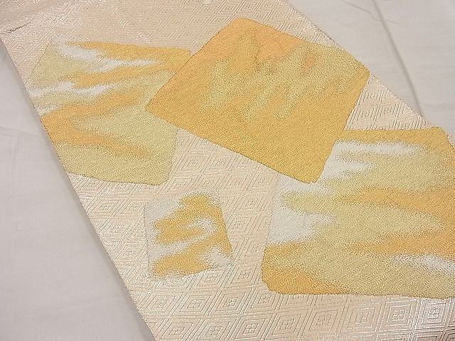 平和屋着物■本佐賀錦 六通柄袋帯 綴れ 色紙重ね文 金銀糸 逸品 n-ip0715