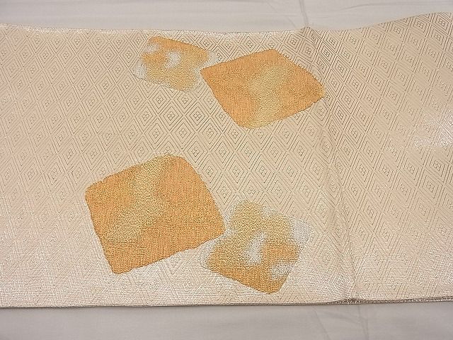 平和屋着物■本佐賀錦 六通柄袋帯 綴れ 色紙重ね文 金銀糸 逸品 n-ip0715