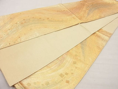 平和屋着物■六通柄袋帯 霞箔散らし 金糸 逸品 n-ip0891