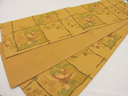 平和屋着物■六通柄袋帯 明日香 花鳥文 逸品 n-ip1143