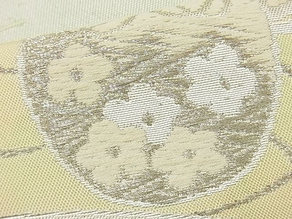 平和屋着物■六通柄袋帯 唐織 地紙仕覆糸巻文 銀糸 逸品 n-ip1264