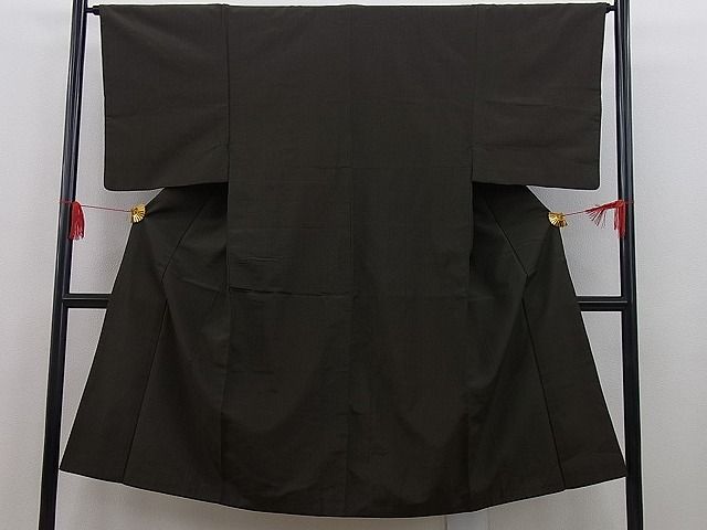 平和屋着物■男性　紬　格子柄　逸品　n-je2568