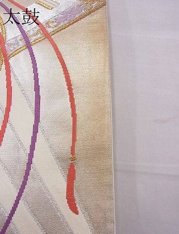 平和屋着物■六通柄袋帯 唐織 檜扇花文 金銀糸 逸品 n-je2733