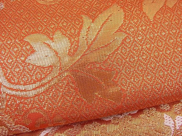 平和屋着物■六通柄本袋帯 吉祥花唐草文 金糸 逸品 n-je2762