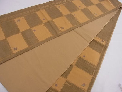 平和屋着物■六通柄袋帯 変わり市松文様 逸品 n-je3333