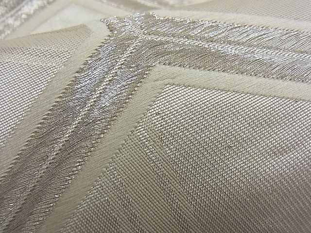 平和屋着物■六通柄袋帯 唐織 亀甲文 銀糸 逸品 n-kg2498