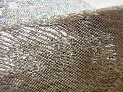 平和屋着物■六通柄袋帯 寿扇 錦引箔 銀糸 逸品 n-kg2500