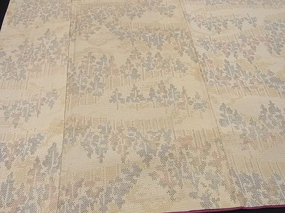 平和屋着物■上質なお召　樹林文　逸品　n-kn0588