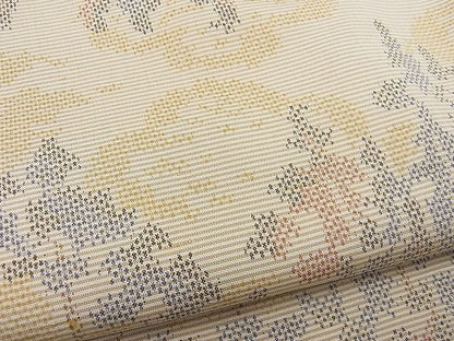 平和屋着物■上質なお召　樹林文　逸品　n-kn0588