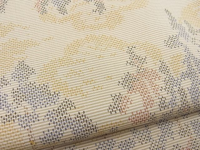 平和屋着物■上質なお召　樹林文　逸品　n-kn0588