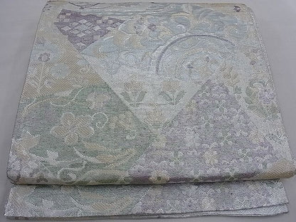 平和屋着物■佐賀錦 六通柄袋帯 切嵌吉祥花文 逸品 n-mz5238