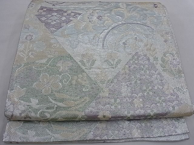 平和屋着物■佐賀錦 六通柄袋帯 切嵌吉祥花文 逸品 n-mz5238