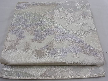 平和屋着物■六通柄袋帯 重山吉祥文 銀糸 逸品 n-mz5243