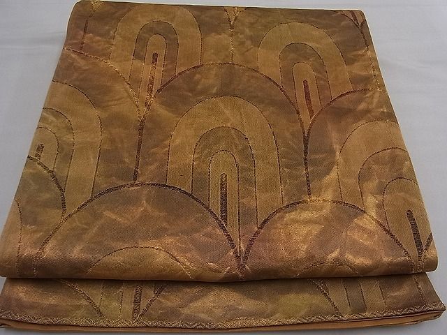 平和屋着物■六通柄袋帯 青海波 金糸 逸品 n-mz6119