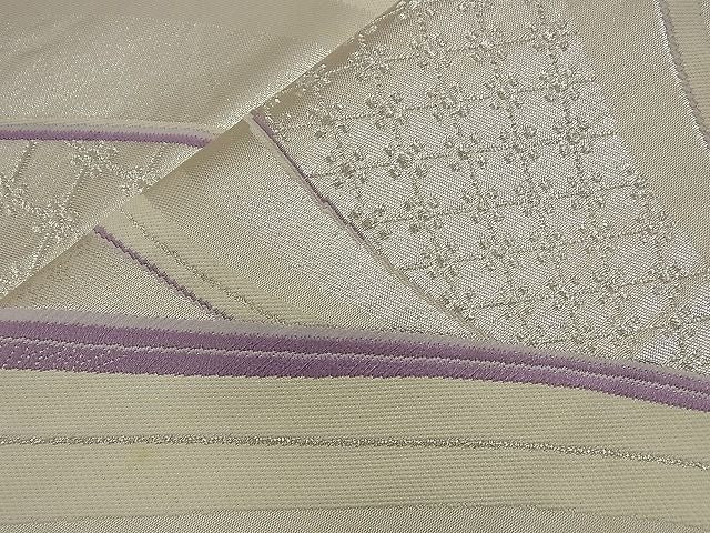 平和屋着物■六通柄袋帯 唐織 吉祥流線文 銀糸 逸品 n-nr0318