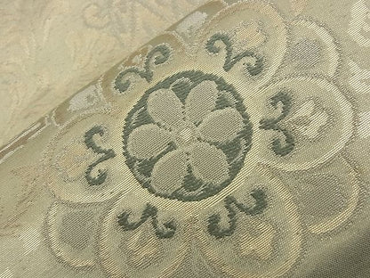 平和屋着物■六通柄袋帯 陶器花唐草文 金糸 逸品 n-nr0320