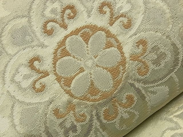 平和屋着物■六通柄袋帯 陶器花唐草文 金糸 逸品 n-nr0320
