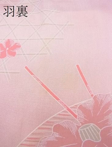平和屋着物■道行コート　斜線地紋　暈し染め　逸品　n-pk4394
