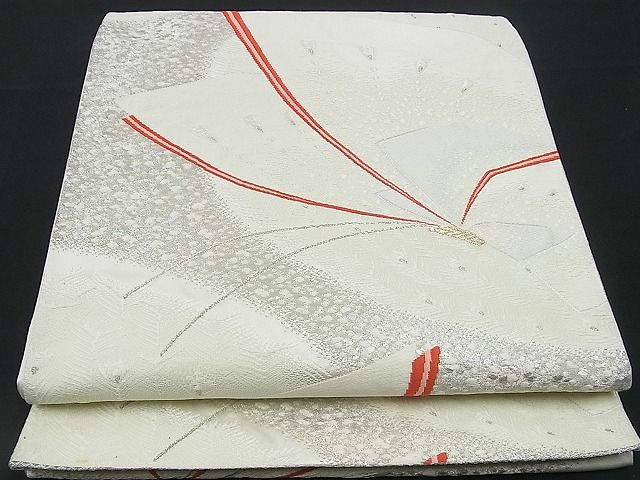 平和屋着物■六通柄袋帯 唐織 孔雀羽舞蝶文 金銀糸 逸品 n-rv0013