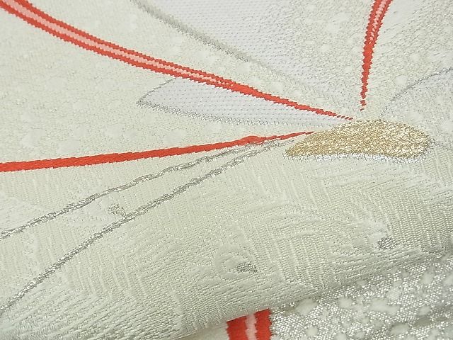 平和屋着物■六通柄袋帯 唐織 孔雀羽舞蝶文 金銀糸 逸品 n-rv0013