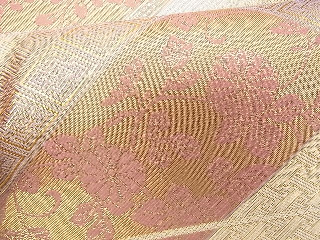平和屋着物■佐賀錦 六通柄袋帯 吉祥菊花文 金糸 逸品 n-rv0054