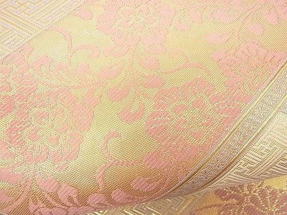 平和屋着物■佐賀錦 六通柄袋帯 吉祥菊花文 金糸 逸品 n-rv0054