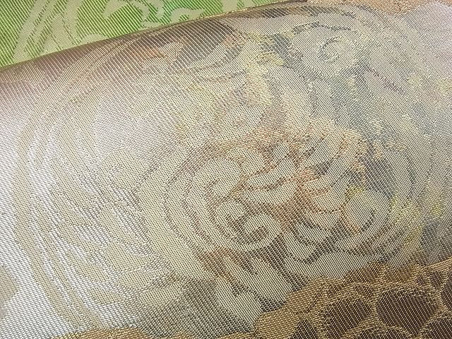 平和屋着物■六通柄袋帯 鳳凰花唐草丸文 金糸 逸品 n-rv0168