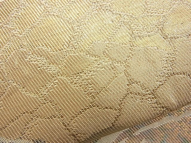 平和屋着物■六通柄袋帯 鳳凰花唐草丸文 金糸 逸品 n-rv0168